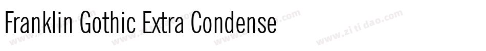 Franklin Gothic Extra Condensed BT字体转换